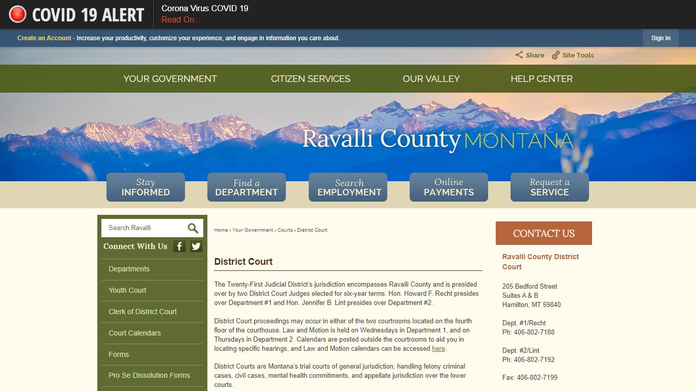 District Court | Ravalli County, MT - Official Website